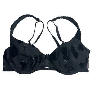 Biatta Black 34C Push Up Bra Adjustable Straps